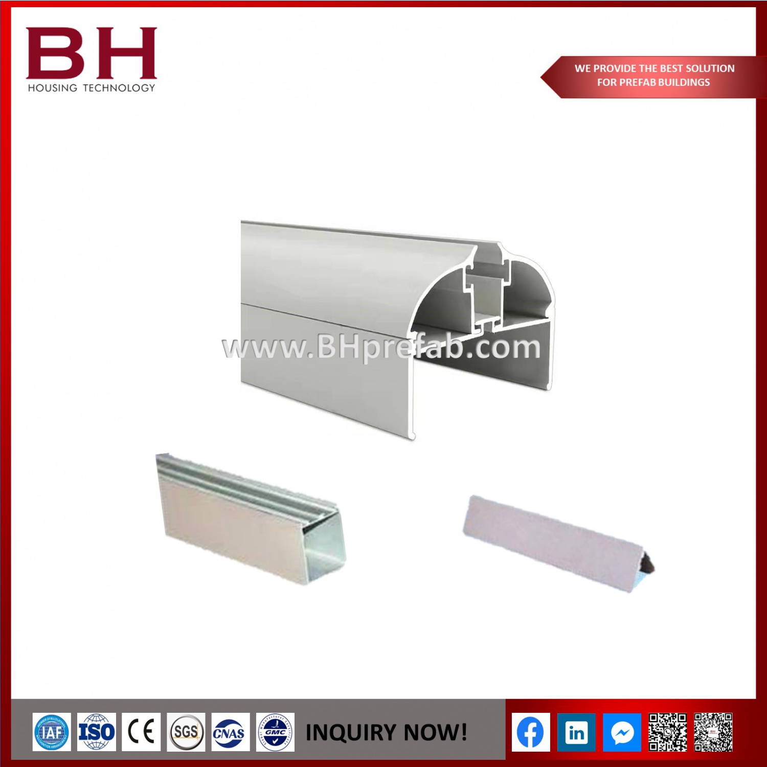 Clean room aluminum profile extrusion accessories window fitting