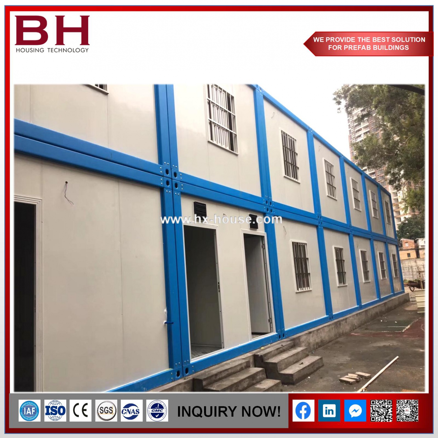 Detachable Prefab Container House Prefabricate Houses For Worker Camp