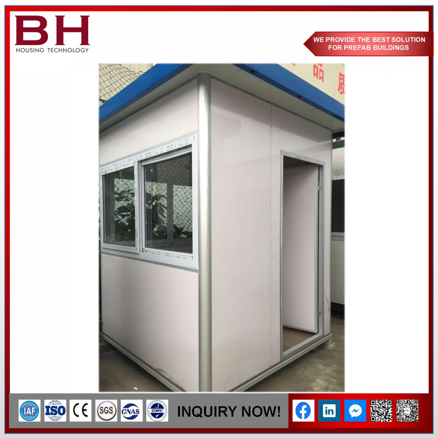 Factory Price Cheap Modern Prefab Sentry Box Kiosk Guard House