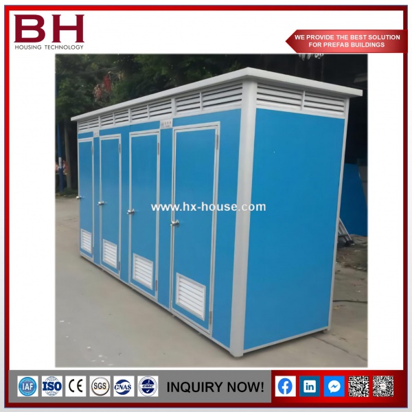 Prefabricated Double Toilet Position Outdoor Portable Mobile Toilet