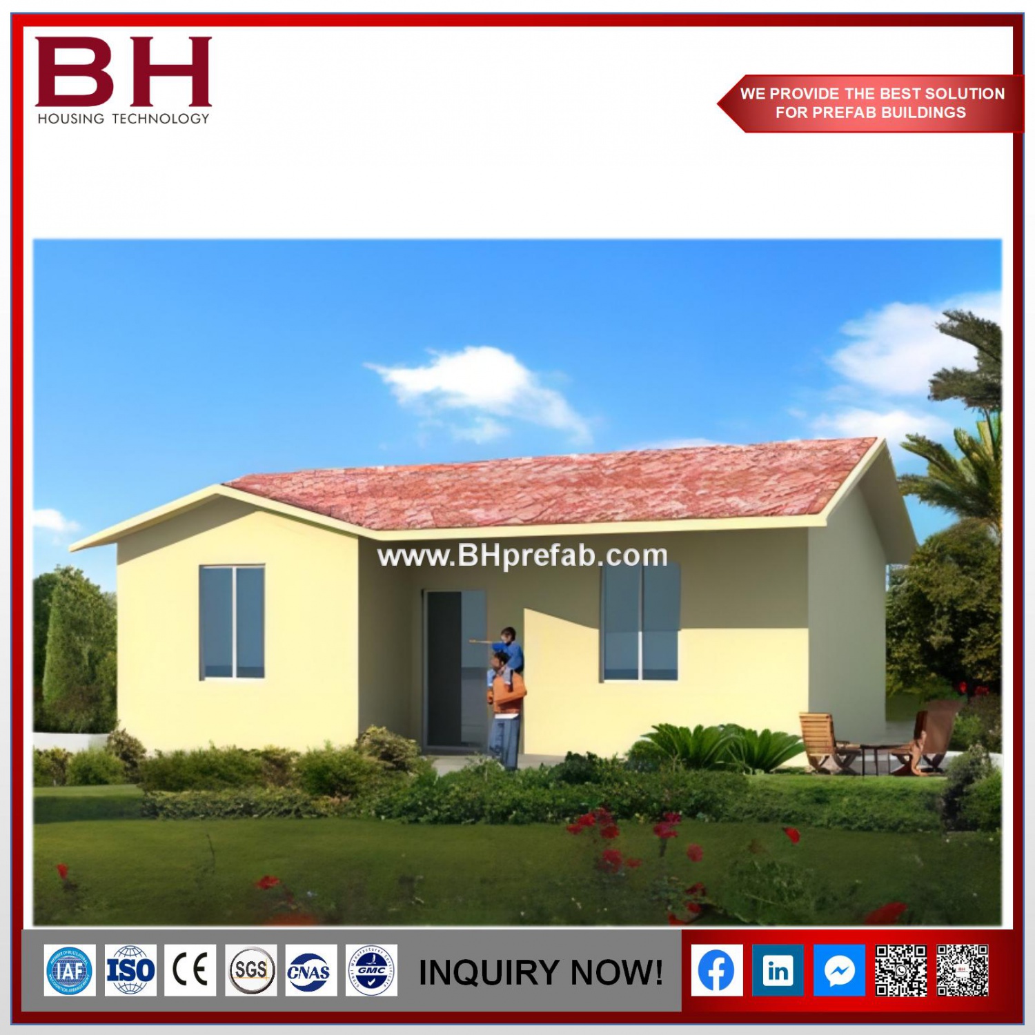 China Factory Hot Sale Prefabricated Comfortable Light Steel Prefab Villa