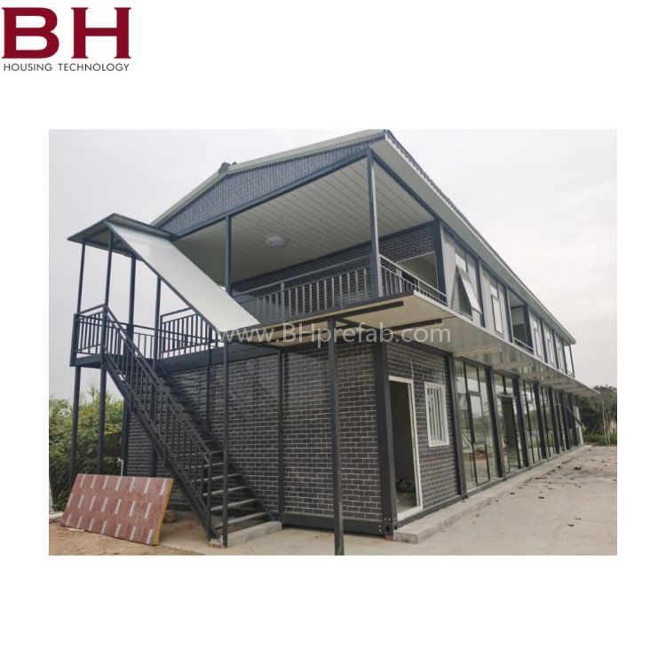 Prefab house Manufactured home Brick pattern wall assemble easily 