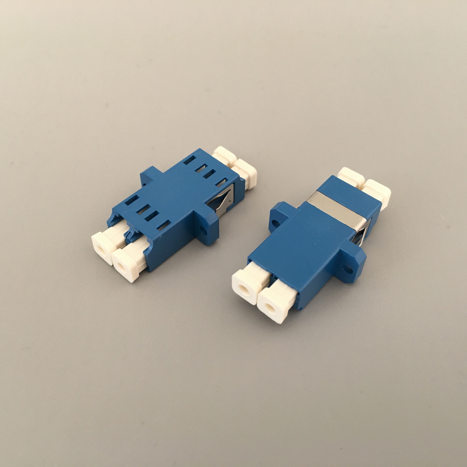 LC Duplex adapter with SC footprint