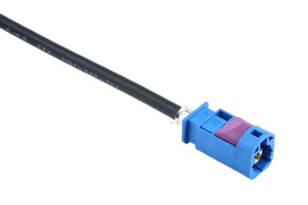 ZYX LVDS(HSD) 4PIN 公头线端连接器-蓝色 ZYX LVDS(HSD) 4PIN Male Connector for Cable- C code