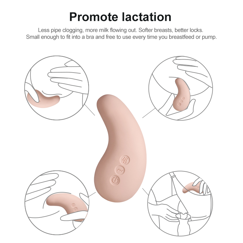 PL01-Full silicone covered-Lactation massager