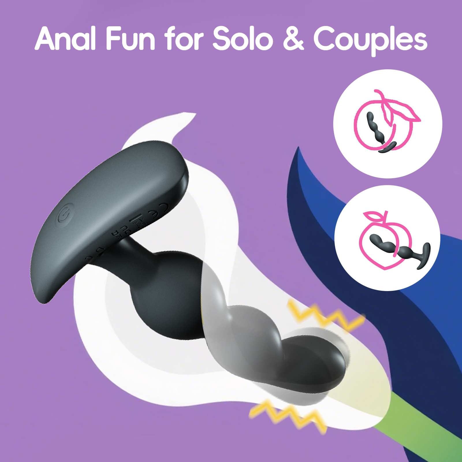 AG02  Wireless Remote Control Anal Beads Plug