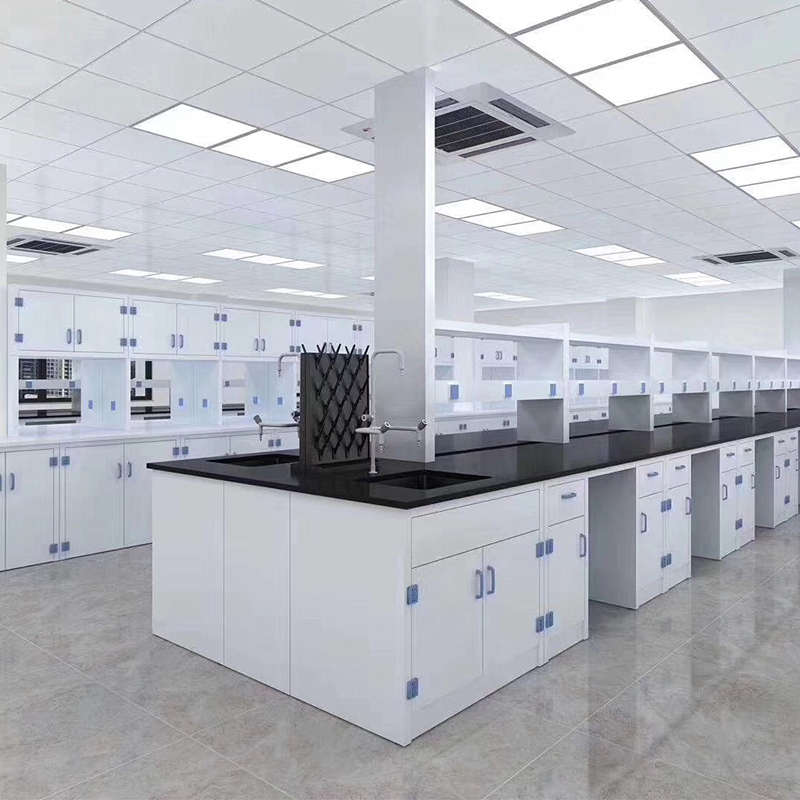 PP Lab Central Table, Chemical Laboratory Island Workbench, PP Lab Worktation for Strong Corrosion