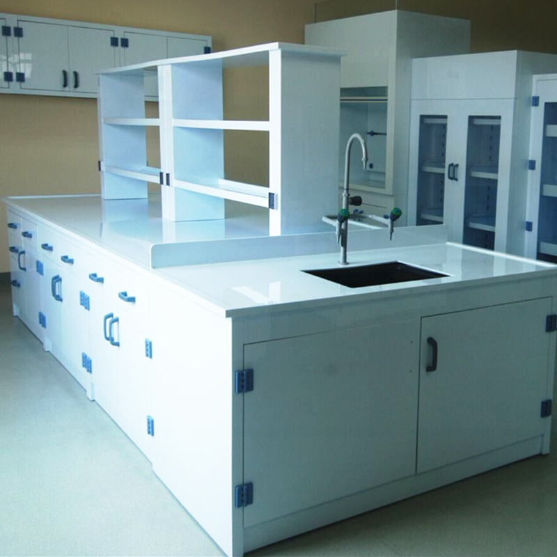 PP Island Bench, Anti-corrosive Lab Workbench, Strong Acid Resistant PP Table