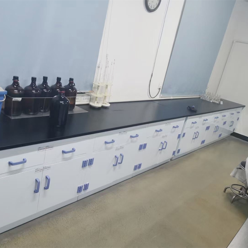 PP Lab Side Bench, Strong Acids and Alkali Resistant PP Lab Table, Anti-corrosion Lab Furniture 
