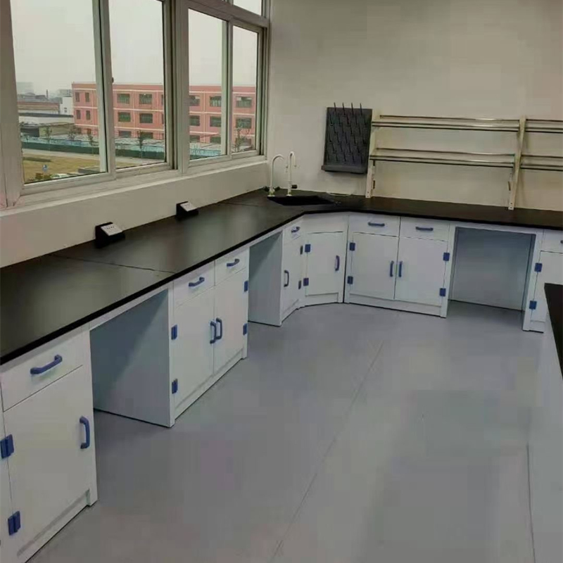 PP Lab Side Bench, Strong Acids and Alkali Resistant PP Lab Table, Anti-corrosion Lab Furniture 