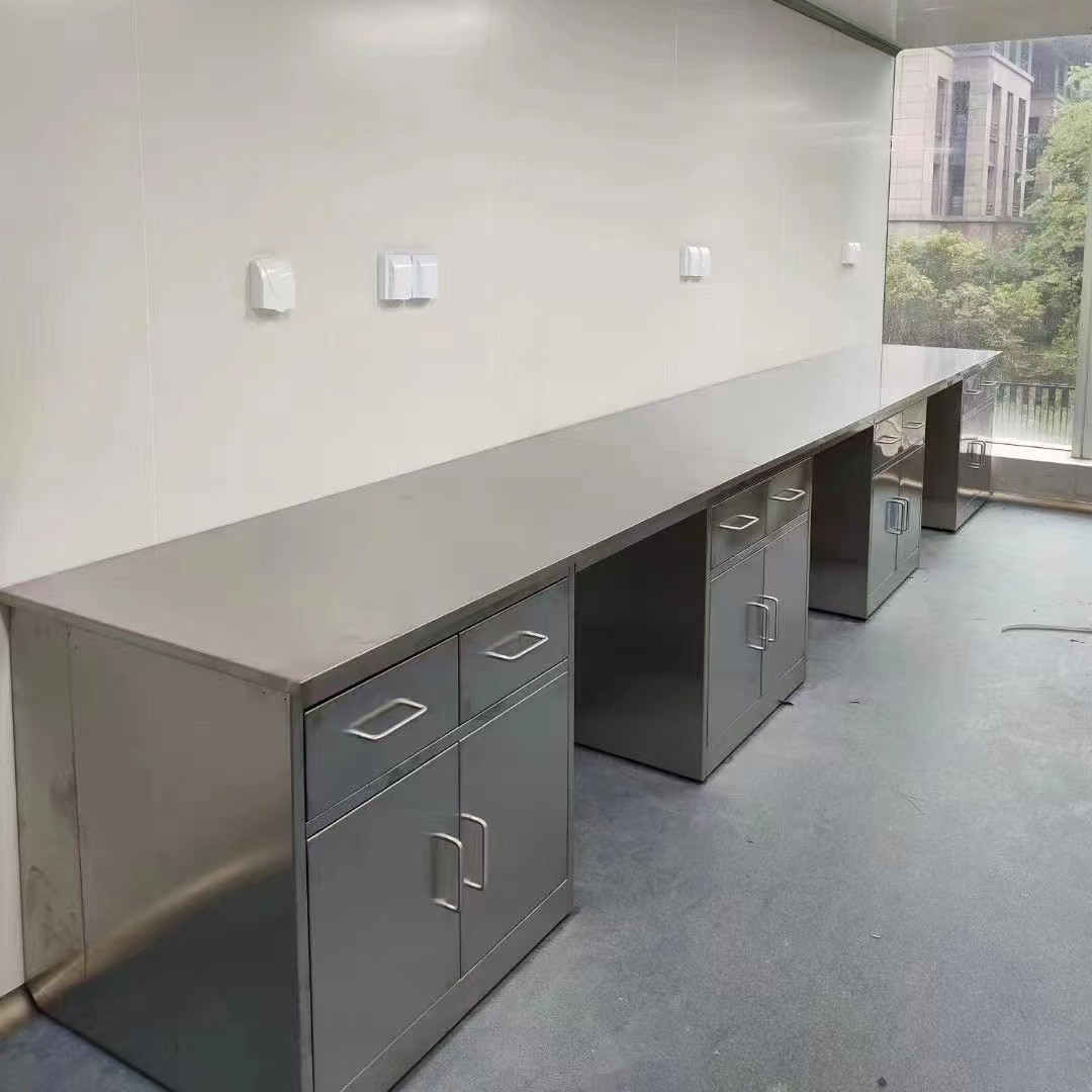304 Stainless Steel Lab Bench, Corrosion Resistant Lab Table, Side Workbench