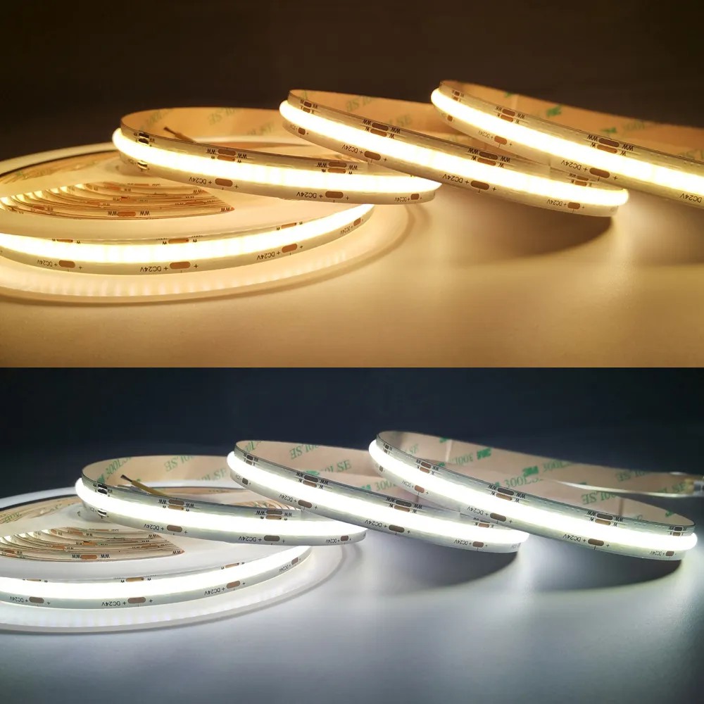 CCT Dim to warm white Color COB LED strip