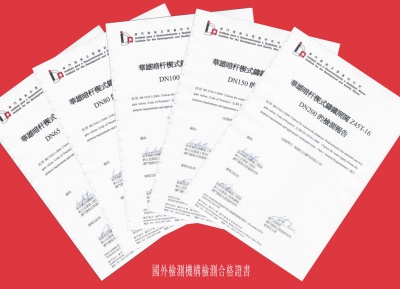 國外檢測機構檢測合格證書