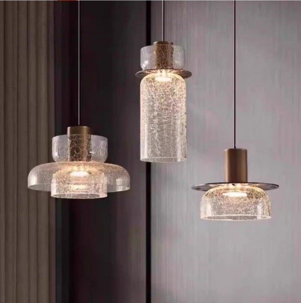 Amber, clear light color cracked glass new cracked glass cafe atmosphere light