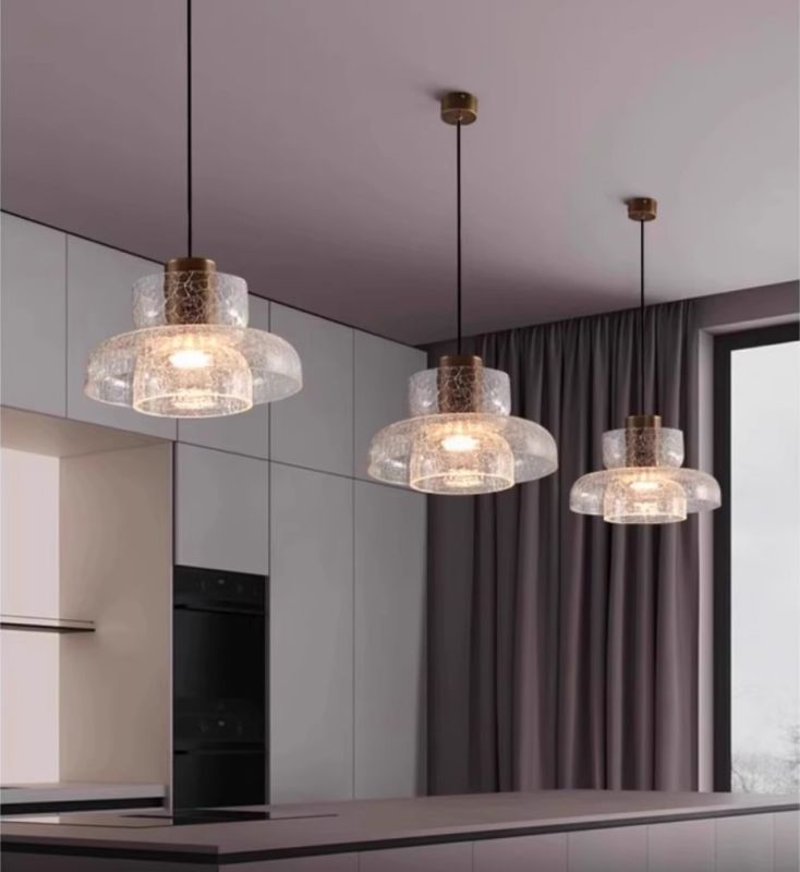 Amber, clear light color cracked glass new cracked glass cafe atmosphere light