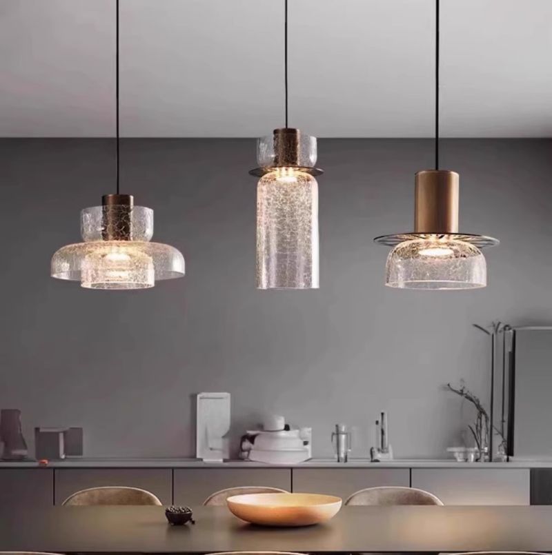 Amber, clear light color cracked glass new cracked glass cafe atmosphere light