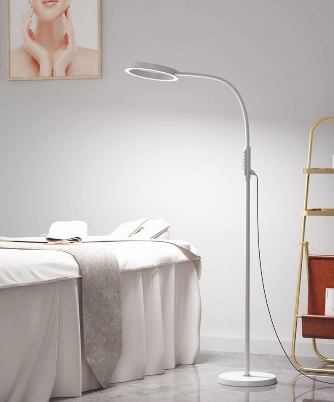 Custom white iron fired simple modern beauty salon lamp