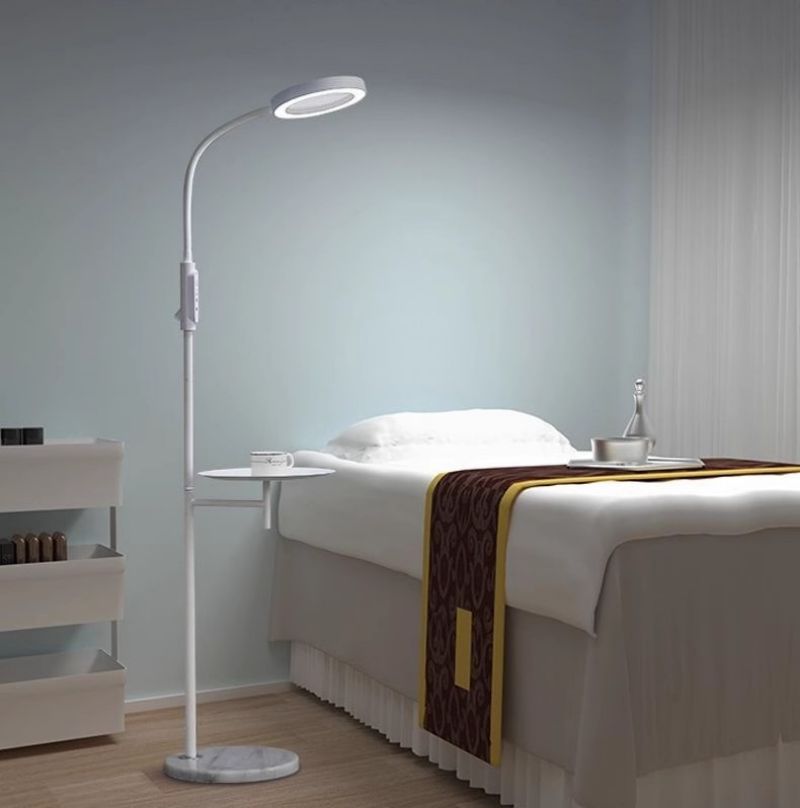 Custom white iron fired simple modern beauty salon lamp