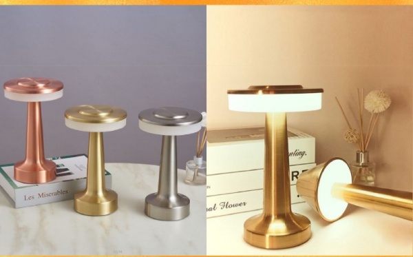 Gold, silver, rose gold electroplated iron material modern simple personality night light