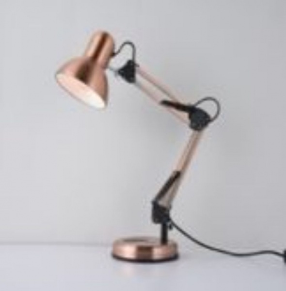 Rose gold, black paint, metal college students dormitory study special bedside lamp