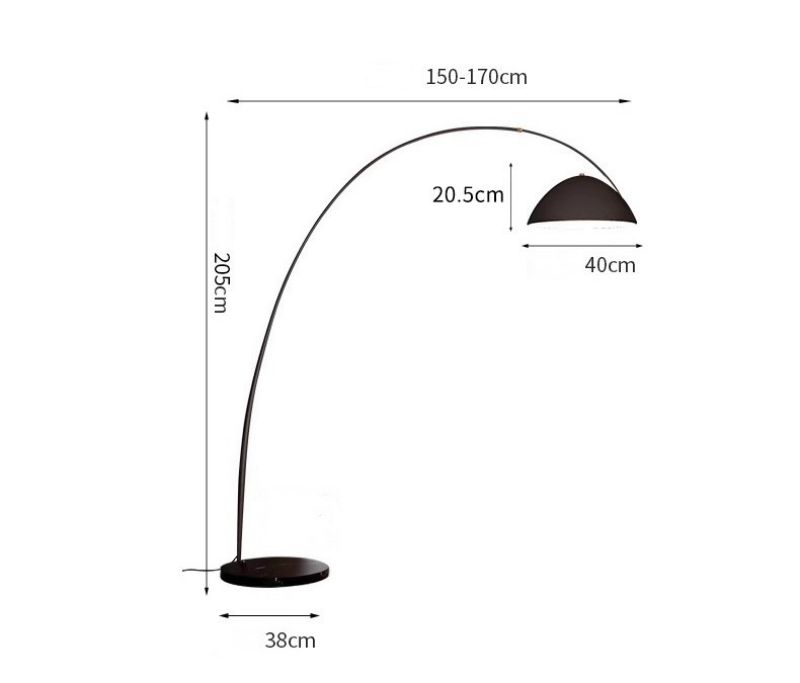 Black and white iron accessories fishing carpet atmosphere floor lamp