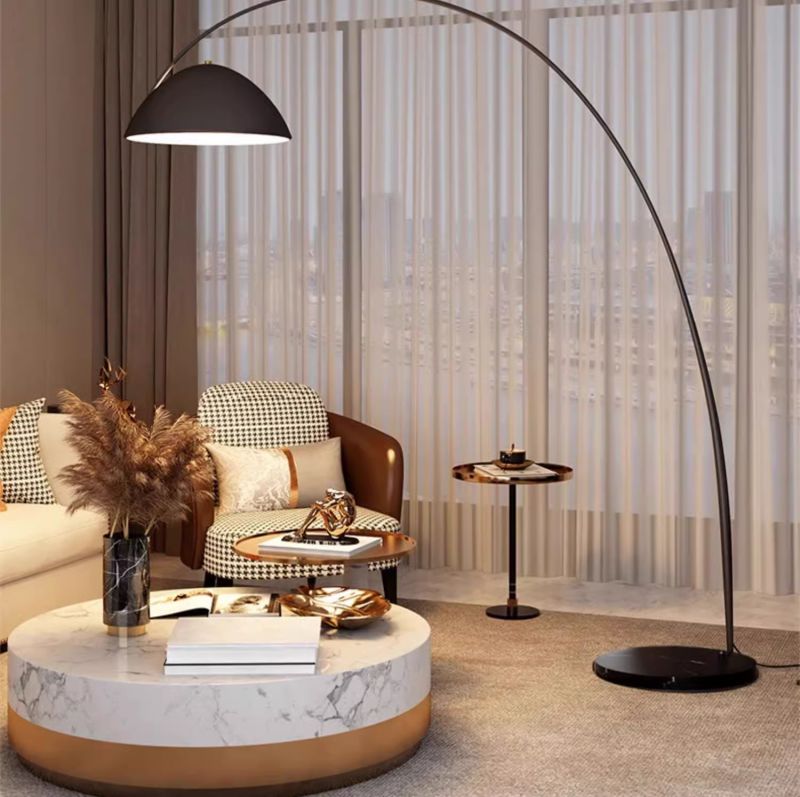 Black and white iron accessories fishing carpet atmosphere floor lamp
