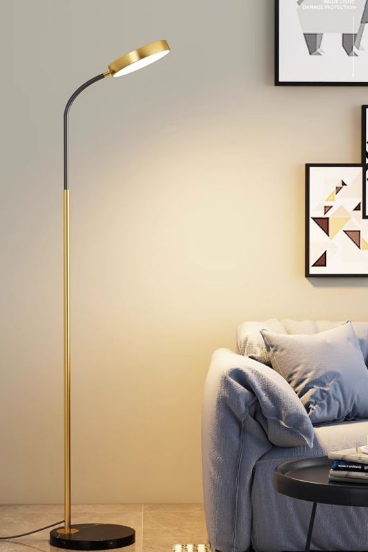Gold, black iron Nordic piano special eye protection vertical lamp