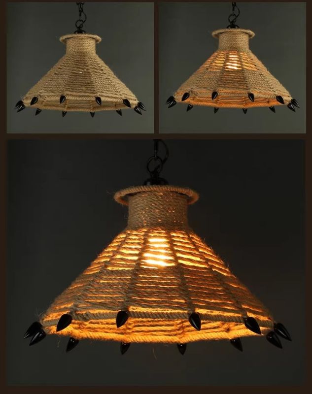 Homestay farm tea room rattan vintage chandelier