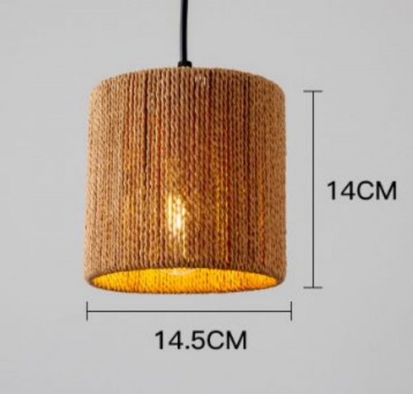 Dark yellow iron art, twine retro American clothing store creative personality single head twine chandelier
