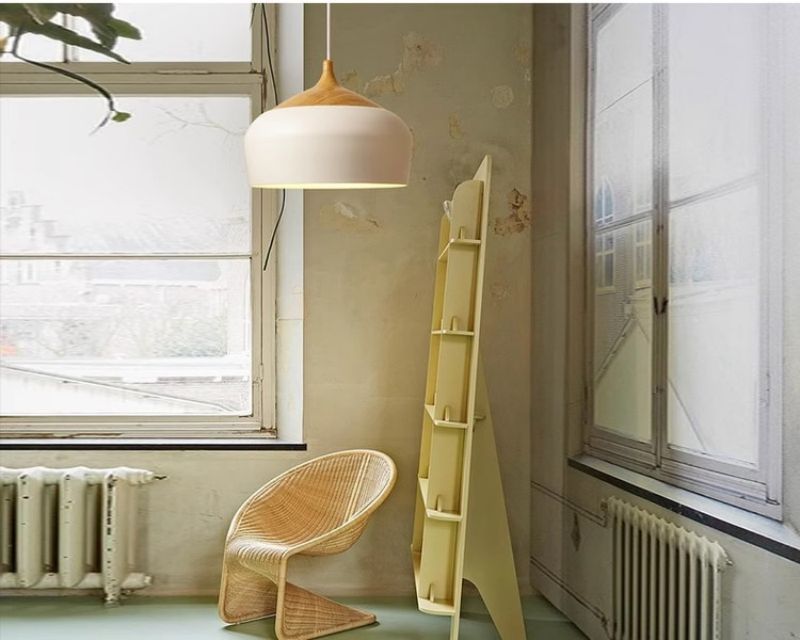 White wrought iron individual single head simple restaurant pot lid lampshade