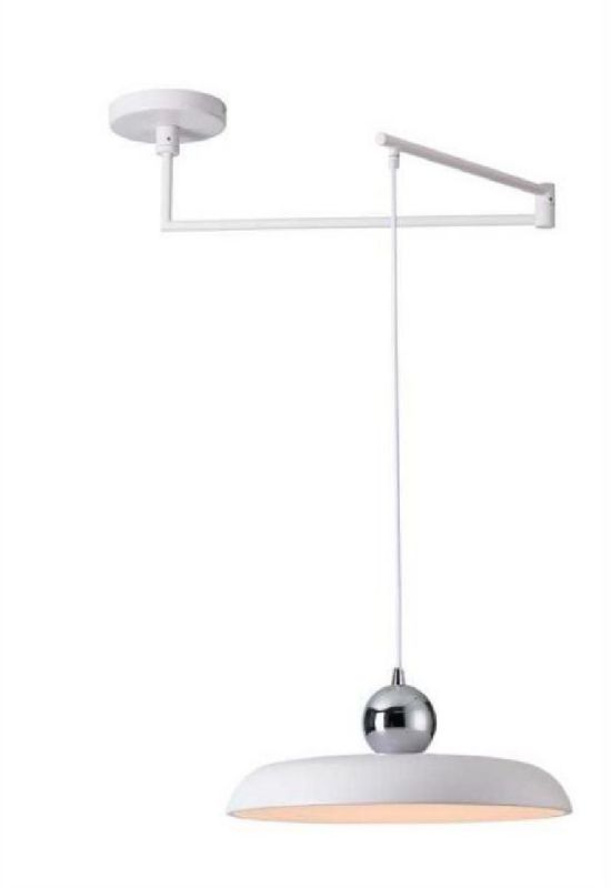 White alloy iron net red design lifting bar cream wind flying saucer table lighting