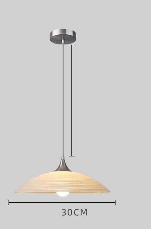 Cream-colored iron creative Japanese art glass flying saucer bar lamp