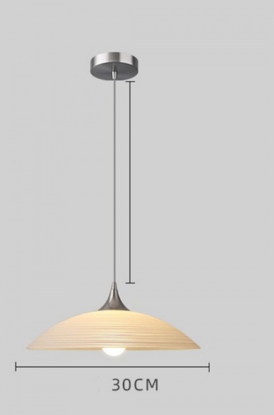Cream-colored iron creative Japanese art glass flying saucer bar lamp