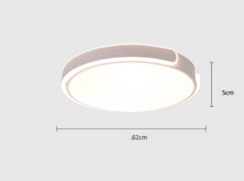 Pure white iron, aluminum modern simple circular room master bedroom light
