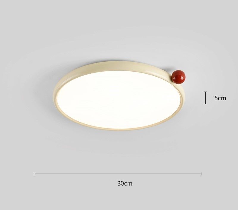 Red, green iron French baby milk soy cream wind baby room ceiling light