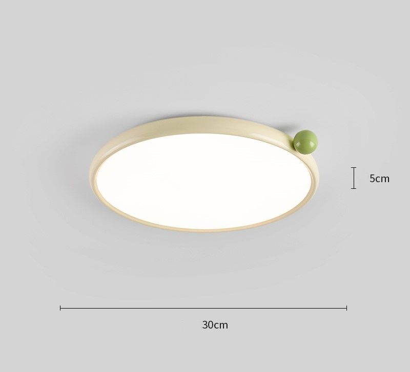 Red, green iron French baby milk soy cream wind baby room ceiling light