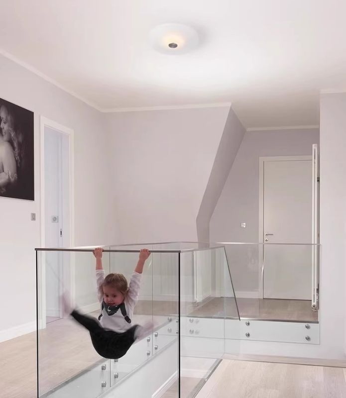 Pearl nickel, silver aluminum minimalist luxury outside the garden should be human sensing stair ceiling light
