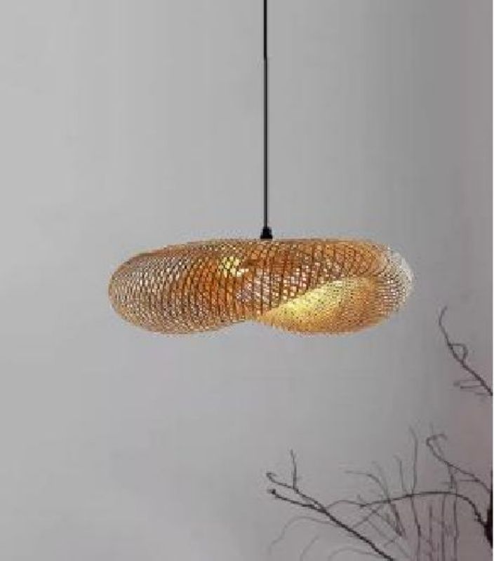 Antique color grass rattan style Chinese pastoral style lamp