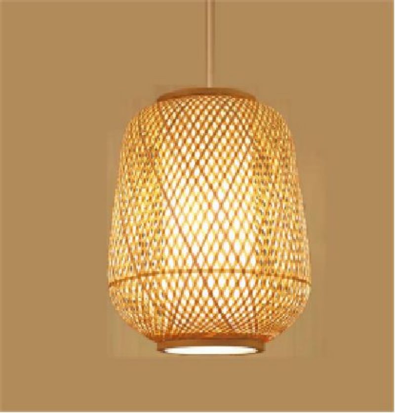 Japanese tea room light with wood grain lantern