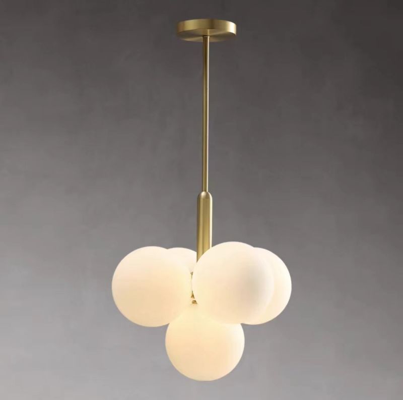 Three color light plating glass creative personality grape apartment chandelier
