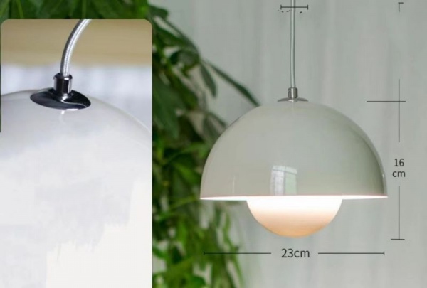 Solid color iron paint cream flower bud series bedside chandelier