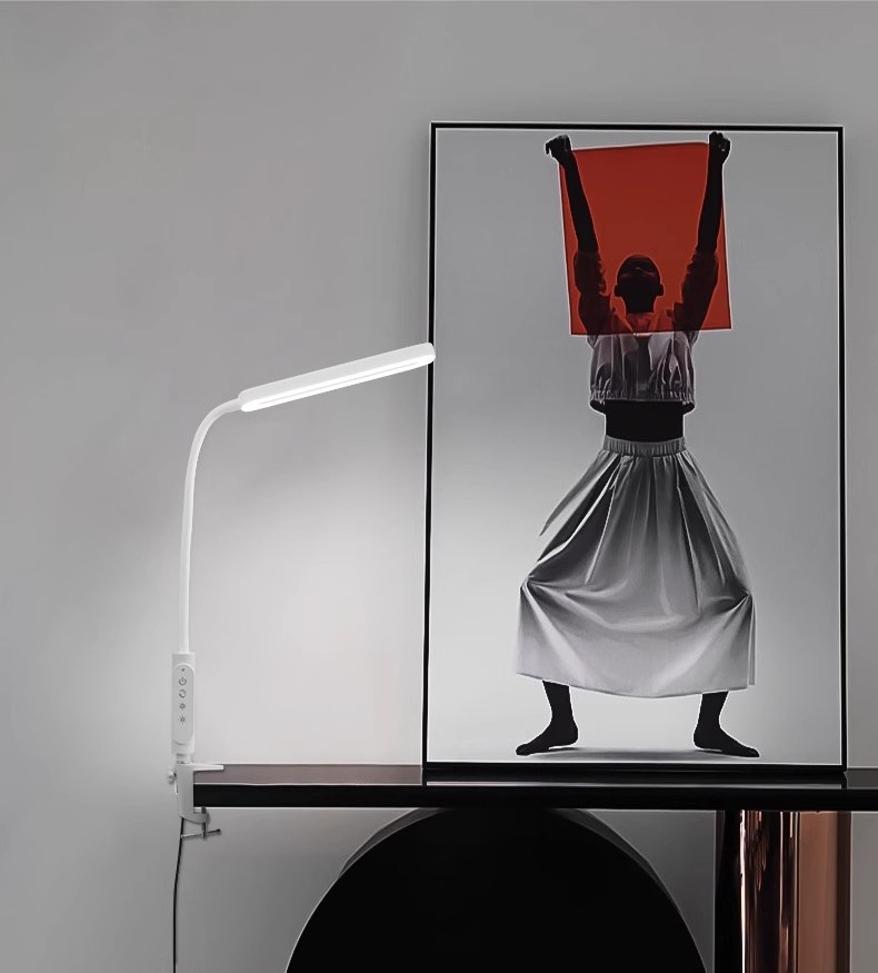 Black and white ABS manicure eyebrow clip table lamp