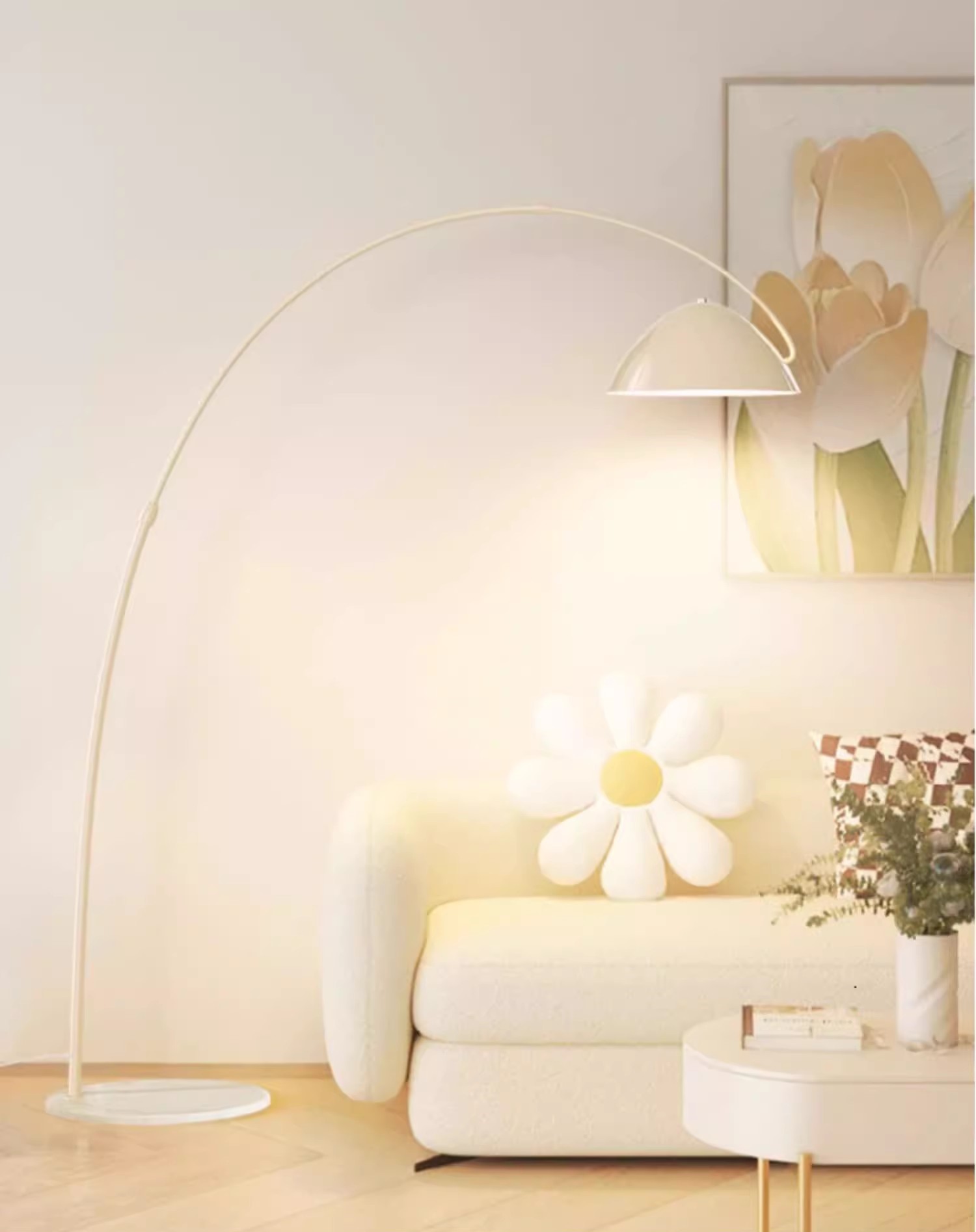 Black and white iron accessories fishing carpet atmosphere floor lamp