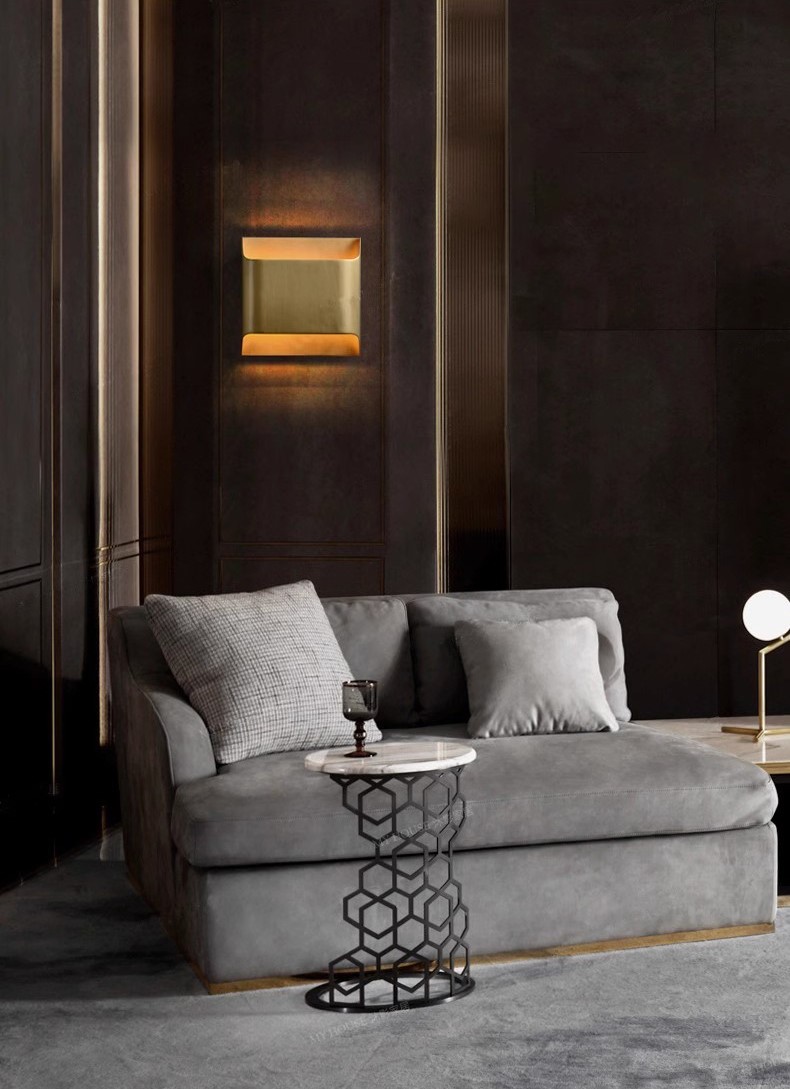 Copper gold plating copper modern light luxury full copper porch wall lamp