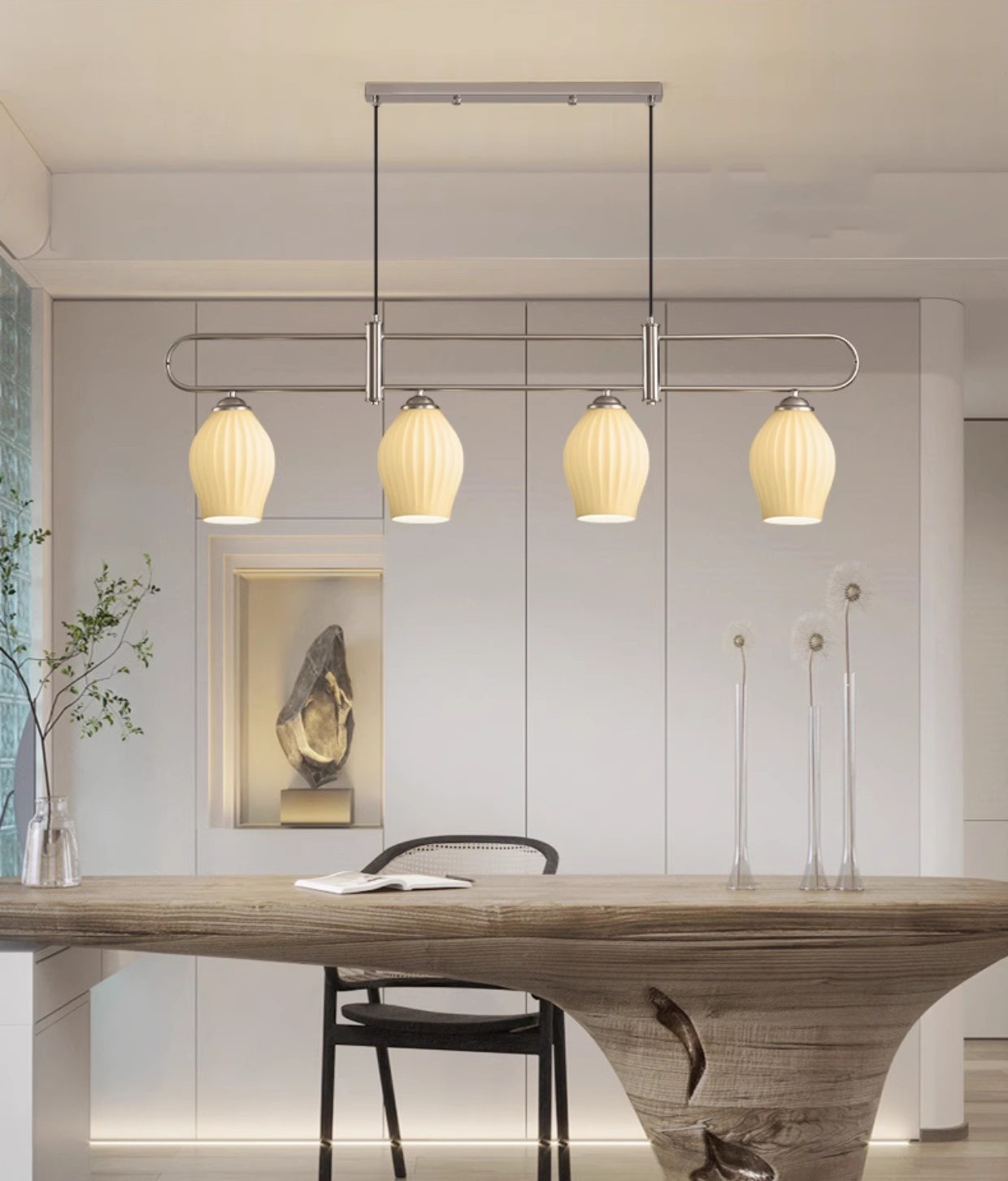 Sand nickel iron ceramic modern wabi-Sabi ceiling light