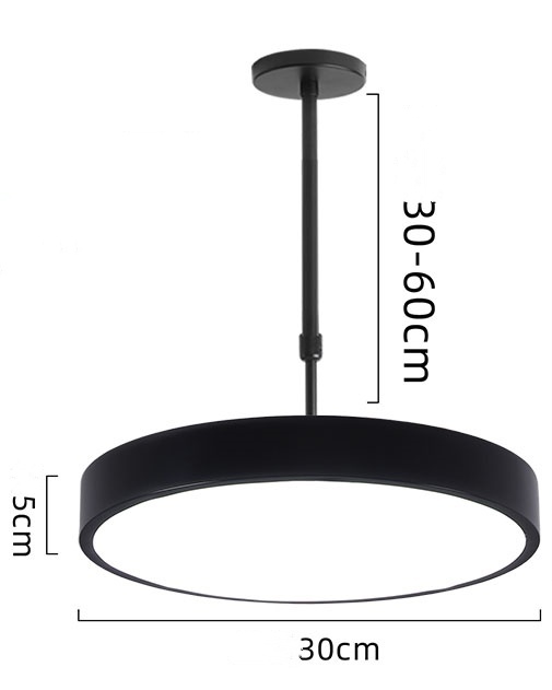 Black and white shell iron round can suction top hair salon, restaurant, office chandelier