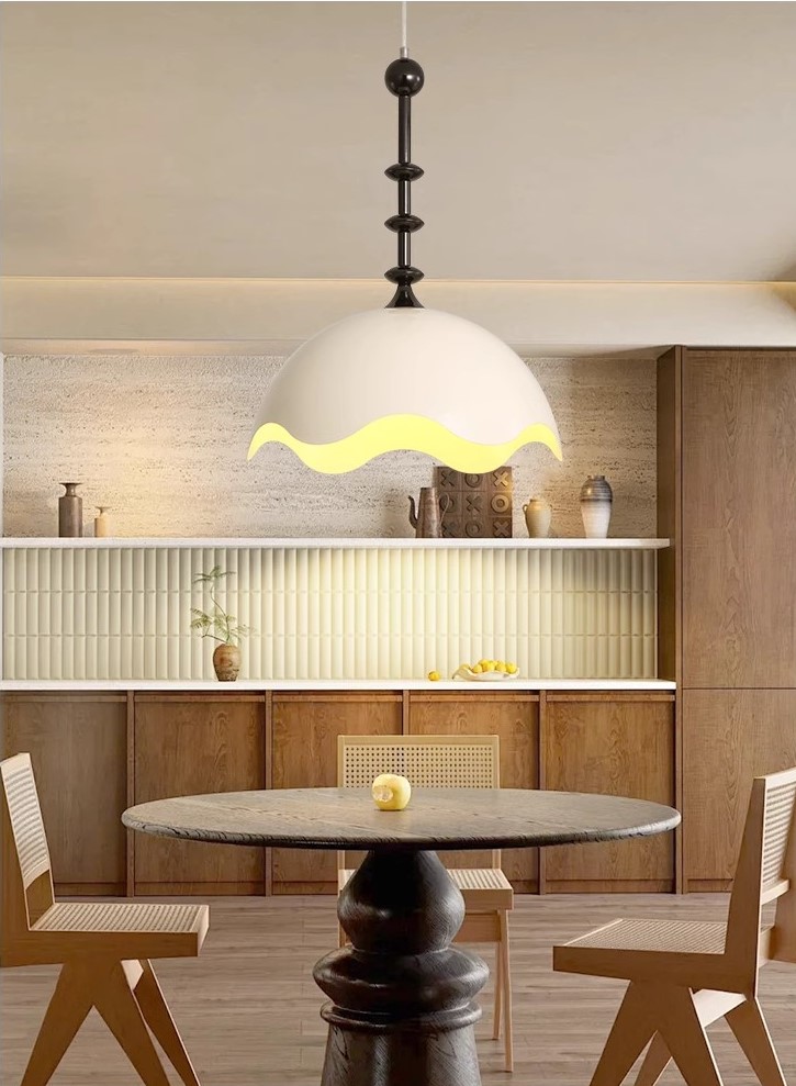 Cream iron restaurant personality design eggshell room chandelier