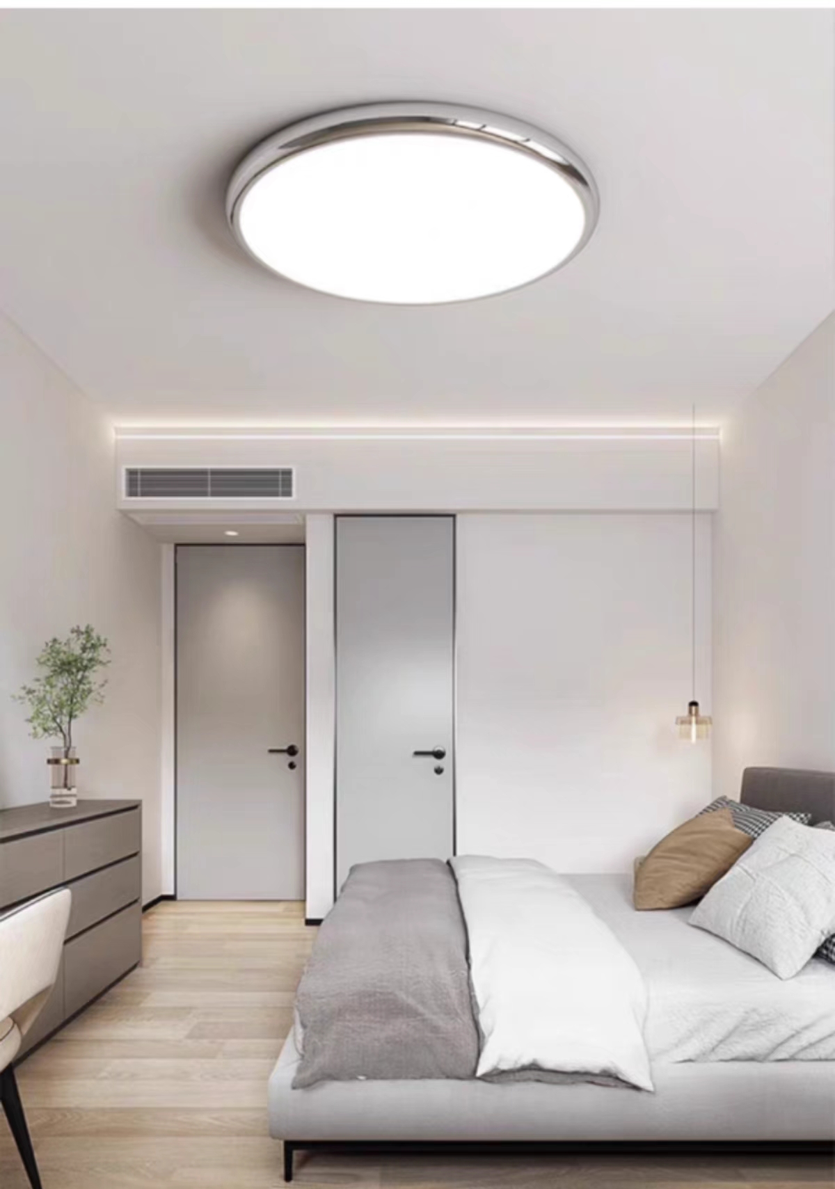 Mirror light silver Iron House color simple bedroom lamp