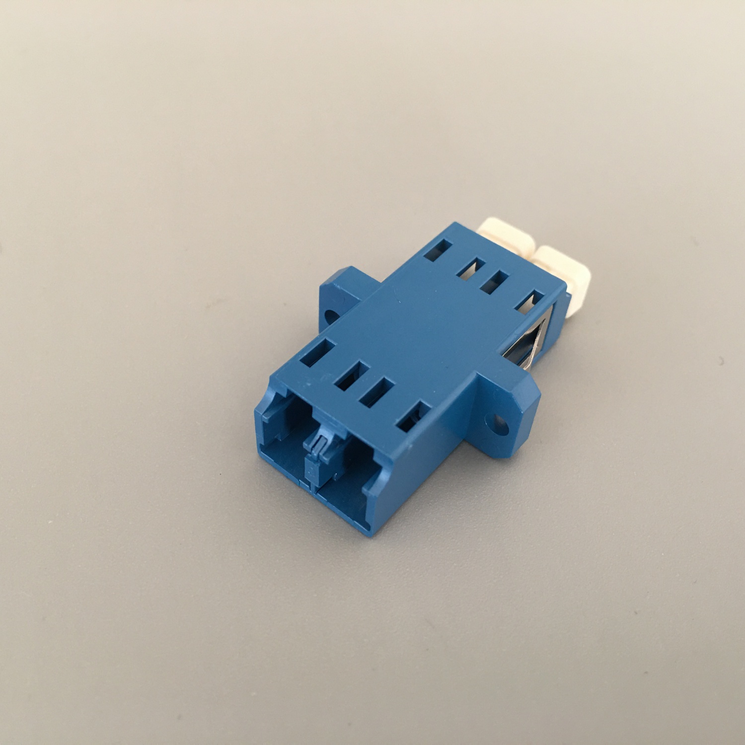 LC Duplex adapter with SC footprint