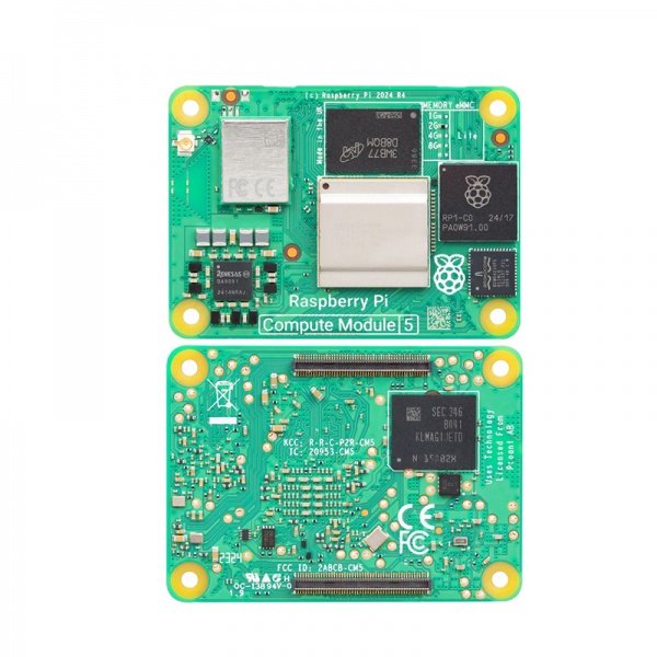 Raspberry Pi Compute Module 5 BCM2712 Quad-core 64-bit 2.4GHz 2GB 4GB 8GB LPDDR4-4267 SDRAM Lite 0GB 16GB 32GB 64GB eMMC Flash Memory Raspberry Pi CM5